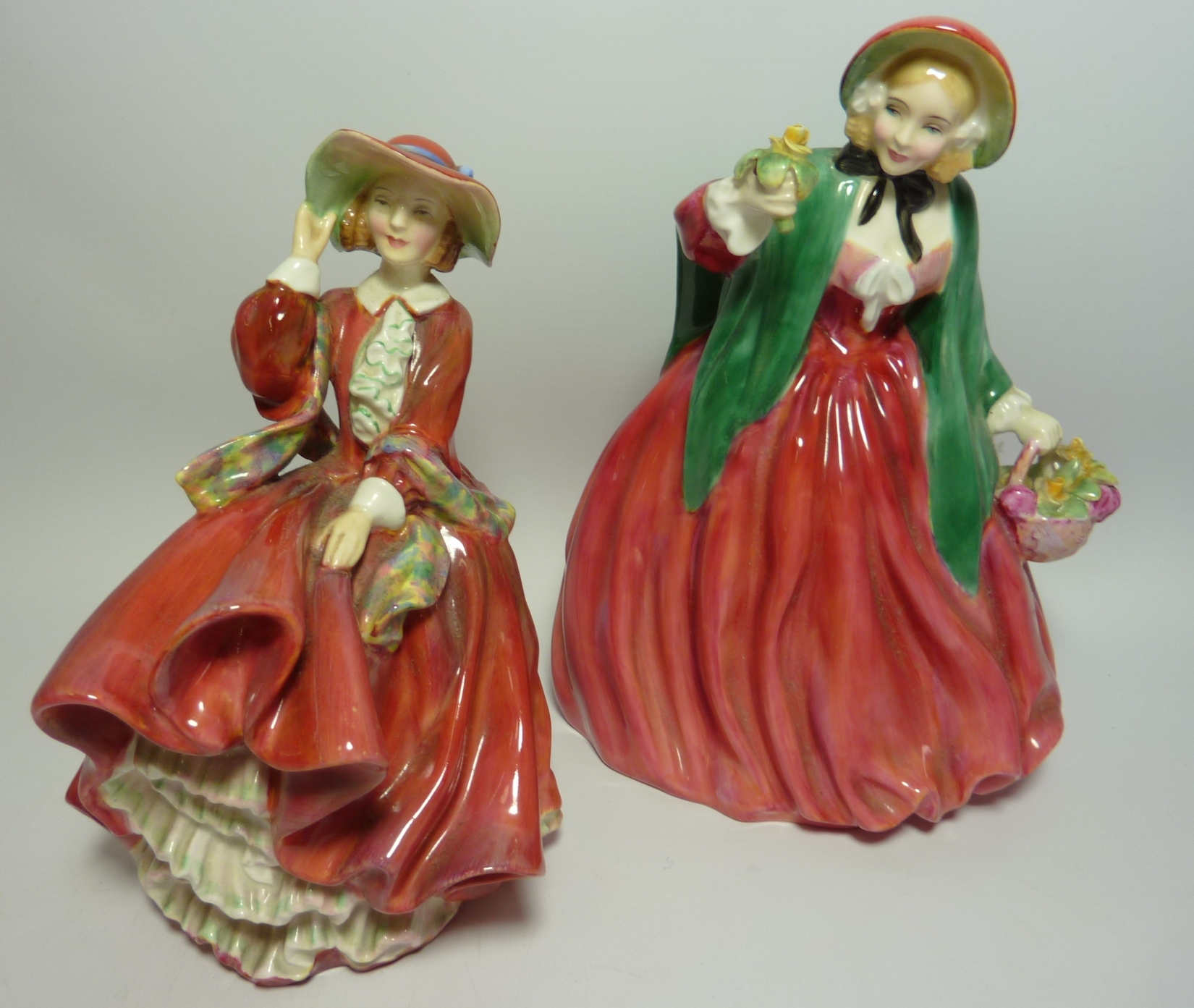 Two Royal Doulton figures - 'Lady Charmian' HN1949 and 'Top o' the Hill' HN1834 (both having