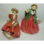 Two Royal Doulton figures - 'Lady Charmian' HN1949 and 'Top o' the Hill' HN1834 (both having