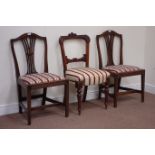 Pair 19th century mahogany dining chairs,
