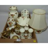 Royal Albert 'Old Country Roses' table lamp (This item is PAT tested - 5 day warranty from date of