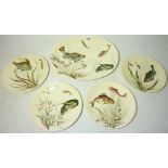 Johnson Bros Fish serving platter and four plates Condition Report <a