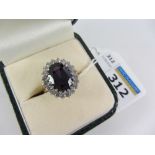 Purple stone set gold-plated dress ring Condition Report <a href='//www.