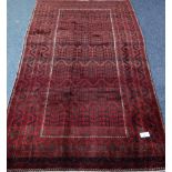 Afghan Baluchi red ground rug, 210cm x 128cm Condition Report <a href='//www.