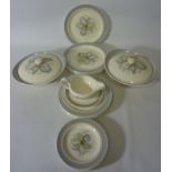 Susie Cooper Blue Lily dinner service - 5 place settings Condition Report <a