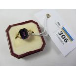 Amethyst set gold ring hallmarked 9ct Condition Report <a href='//www.