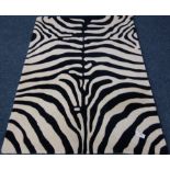 Modern zebra striped rug (183cm x 122cm),