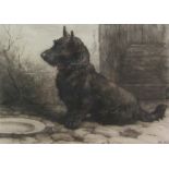Herbert Thomas Dicksee (British 1862-1942): 'Forgotten' - Highland Terrier,