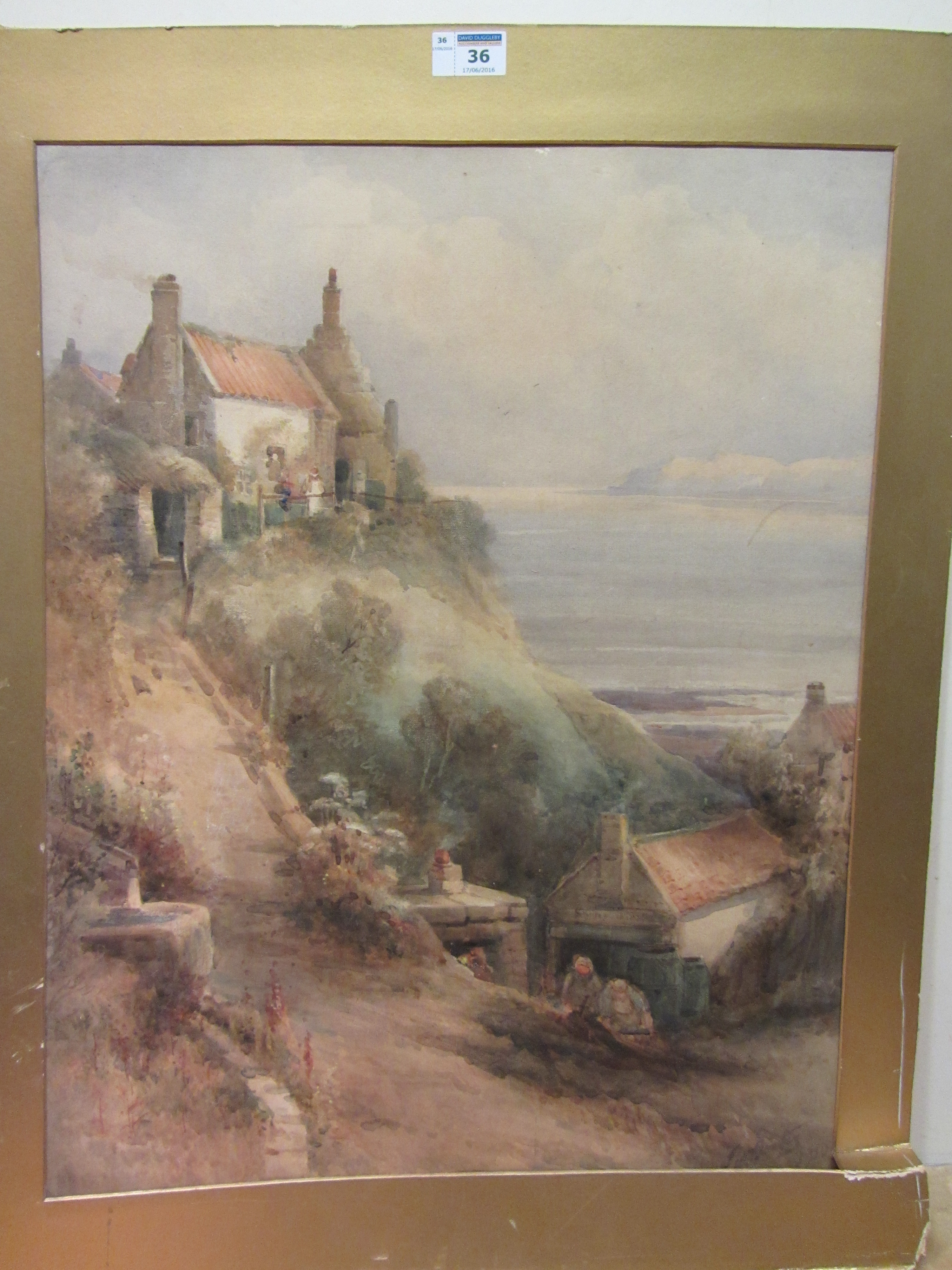 Frederick William Booty (British 1840-1924): Cottages at Runswick, - Image 2 of 2