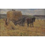 James William Booth (Staithes Group 1867-1953): 'Hay Making',