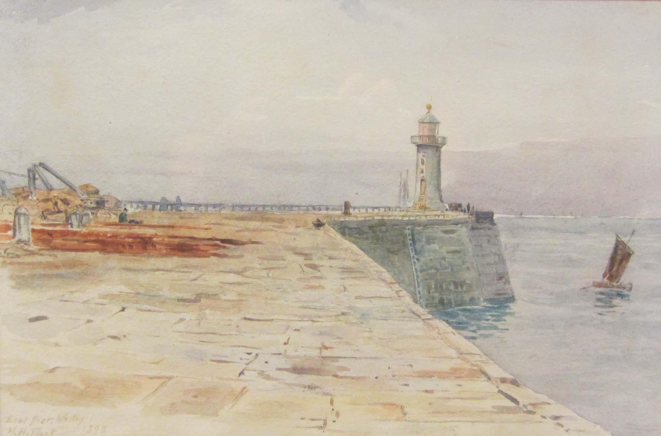 Walter Henry Pigott (British 1810-1901): 'East pier Whitby',