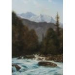 Nils Hans Christiansen (Danish 1850-1922): Mountain River,