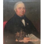 English School (19th century): 'Edward Lofthouse of Middleton Grange Yorkshire' portrait aged 72