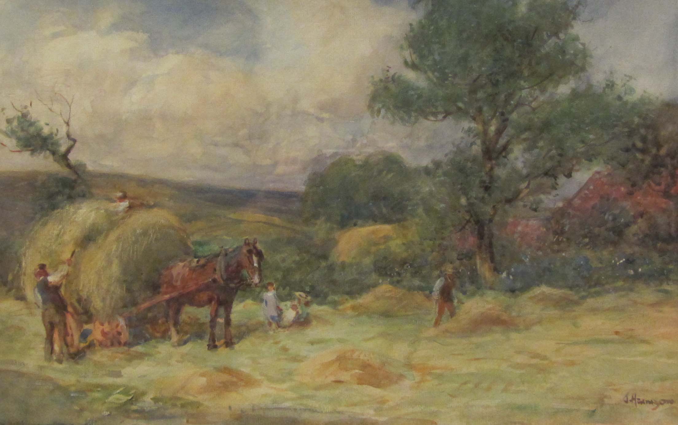 John Atkinson (Staithes Group 1863-1924): "Haymaking - Hinderwell" Nr.