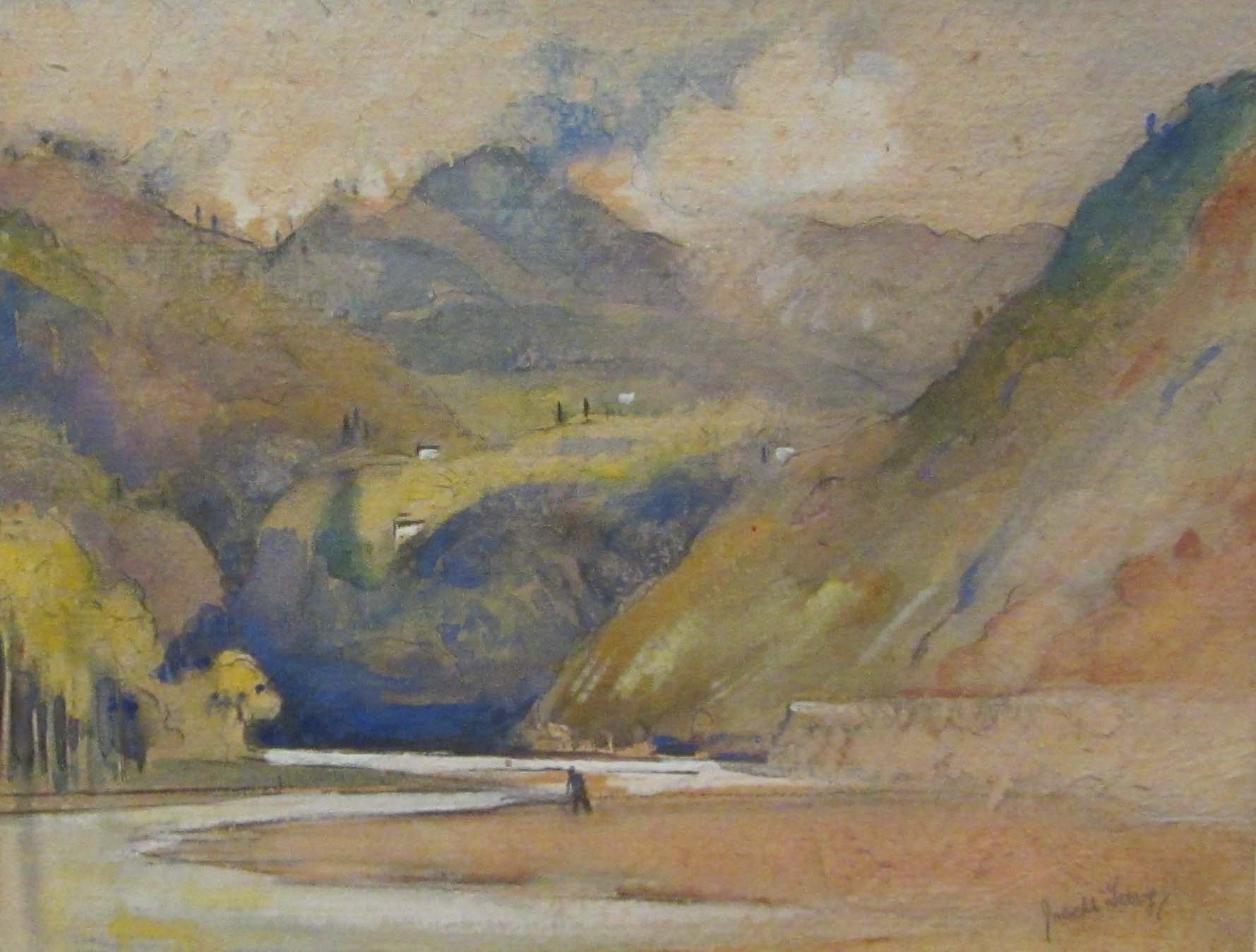 Joseph Alfred Terry (Staithes Group 1872-1939): River Valley,
