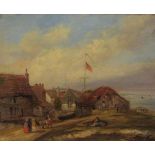 English School (Mid 19th century): 'No Man's Land Margate', oil on board unsigned,