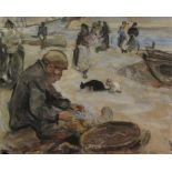 Wiliam (Fred) Frederick Mayer (Staithes Group 1866-1916): 'Baiting the Lines',
