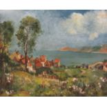 Frederic William Jackson (Staithes Group 1859-1918): Looking over Runswick Bay towards Kettleness,