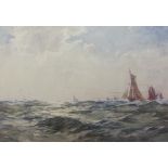Frank Saltfleet (British 1859-1937): The Herring Fleet at Sea,