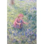John (Jean) Rogers (British Contemporary): 'Bluebell Picking',