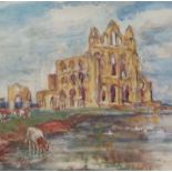Rowland Henry Hill (Staithes Group 1873-1952): Whitby Abbey,