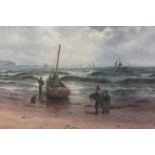 Thomas Rose Miles (British 1869-1902): 'Robin Hoods Bay Yorkshire Coast', oil on canvas signed,