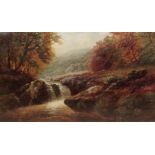 William Mellor (British 1851-1931): 'River Greta near Barnard Castle', oil on canvas signed,