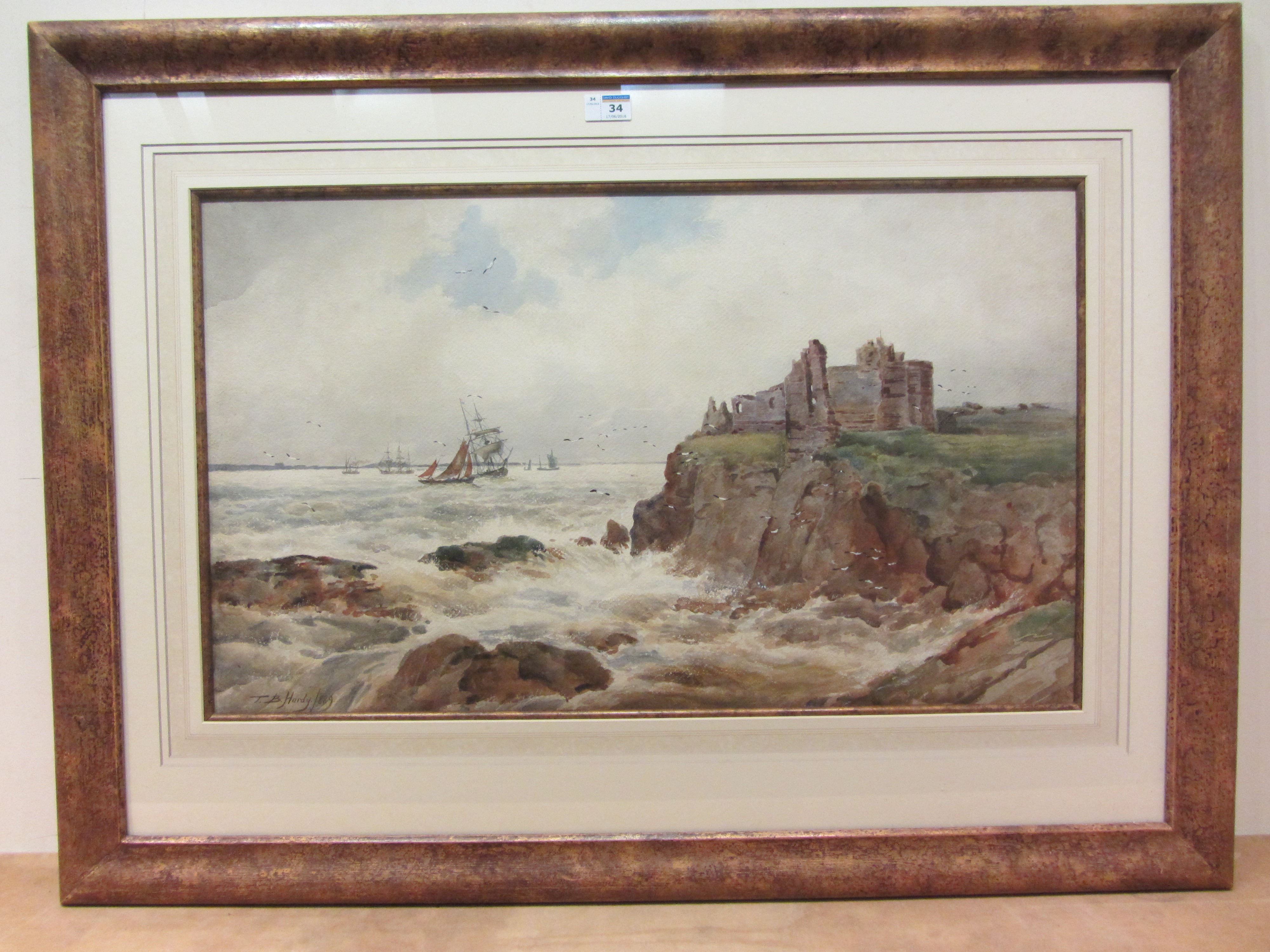 Thomas Bush Hardy (British 1842-1897): Shipping off Tynemouth, watercolour signed and dated 1889, - Image 2 of 2