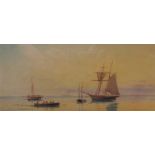 William Frederick Settle (British 1821-1897): 'Shipping off Hull', watercolour monogrammed l.l.