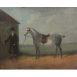 David Dalby (British 1794-1836): Saddled Grey Hunter,