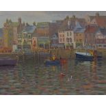 Douglas Hill (British 1953-): 'Fish Quay Whitby',