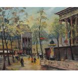 George Hann (British 1900-1979): Parisian Street Scene,