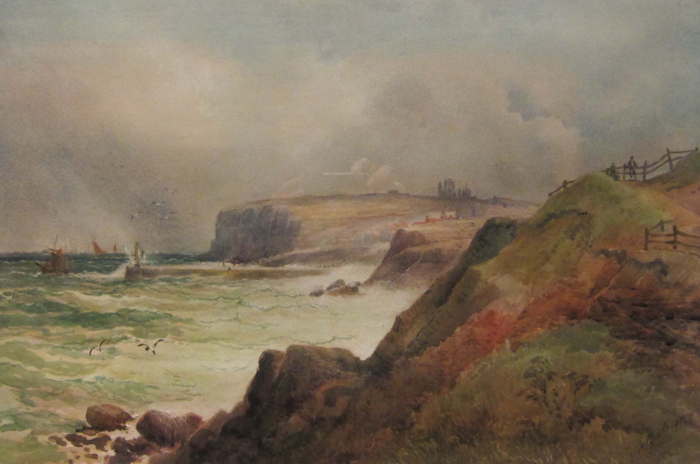 Frederick William Booty (British 1840-1924): Whitby from Upgang,