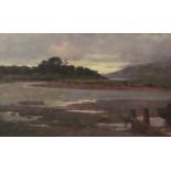 Arthur Friedenson (Staithes Group 1872-1955): Estuary with Rolling Mist,