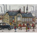 Alan Tortice (Northern British 1948-): 'Coming from School', oil on canvas signed,