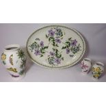 Large Portmeirion 'Clematis Florida' tray W52cm,