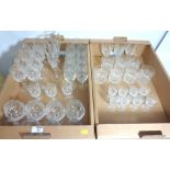 Suite of Tutbury Crystal drinking glasses in two boxes Condition Report .