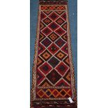 Suzni Kilm multi-colour ground runner rug,