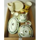 Aynsley 'Orchard Gold' vase, trinket dish etc, Royal Worcester 'Worcester Herbs' oven to tableware,