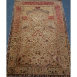 Persian prayer beige ground rug, 184cm x 122cm Condition Report <a href='//www.
