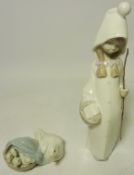 Lladro figure of a girl,