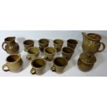 Studio Pottery - Welsh studio pottery tea set, the teapot,