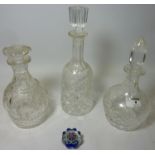 Royal Brierley, Royal Doulton and another quality cut crystal decanter,