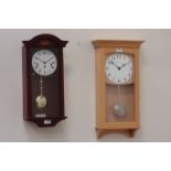 Reproduction mahogany finish wall hanging clock (H53cm),