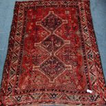 Persian Shiraz red ground rug, 206cm x 157cm Condition Report <a href='//www.