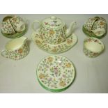 Minton 'Haddon Hall' tea service - six place settings Condition Report .