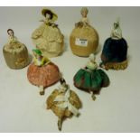 Collection of early 20th century pin cushion dolls in one box