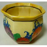 Bizarre by Clarice Cliff for Wilkinson Ltd 'Gayday' pattern Chester shape fern pot H9cm