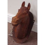 Wall mounted cast iron horse head on plaque Condition Report <a href='//www.