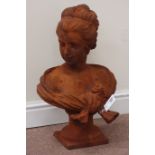 Cast iron bust of a lady, H60cm Condition Report <a href='//www.davidduggleby.