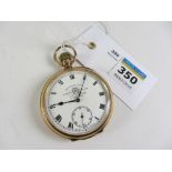 Thomas Russell and Son 9ct gold keyless pocket watch Chester 1921 88gm total Condition